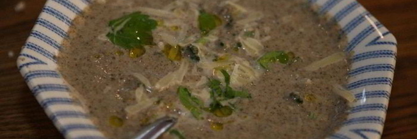 Суп из брокколи с грибами