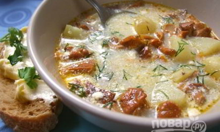 Рецепт супа из лисичек