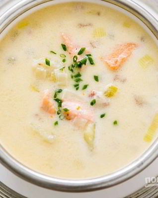 Суп из лосося со сливками