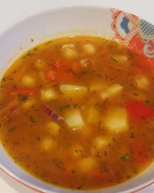 Суп из нута вегетарианский