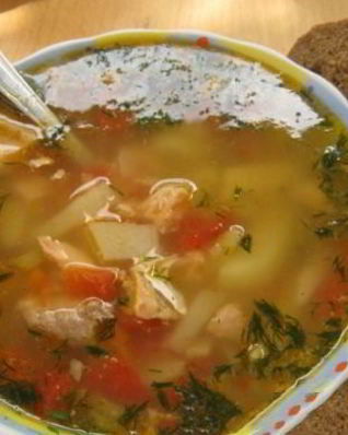 Суп картофельный с треской