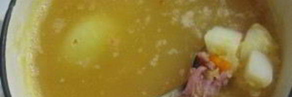 суп на копченых ребрышках