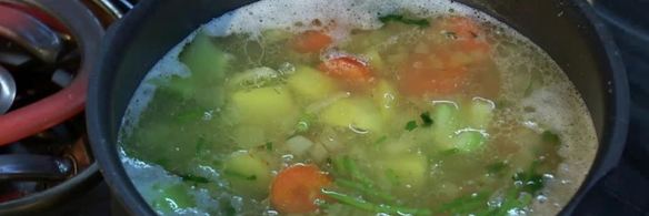 гороховый суп-пюре с беконом