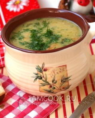 Гороховый суп пюре с курицей