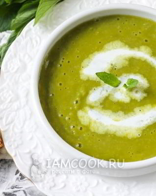 Гороховый суп-пюре со сливками и мятой