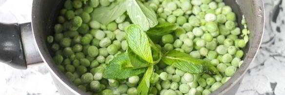 гороховый суп-пюре со сливками и мятой