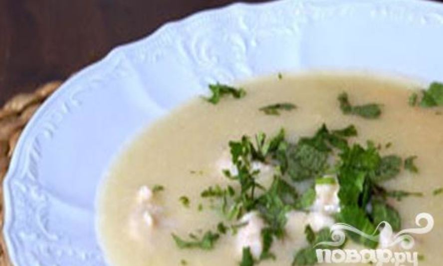 Рецепт картофельного супа-пюре с сельдереем и куриными клецками