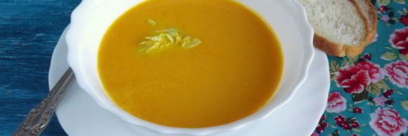морковный суп-пюре с имбирем