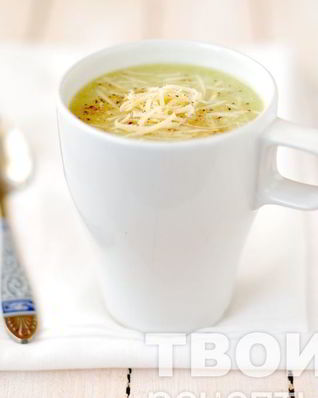 Суп-пюре из брокколи с картофелем и сыром