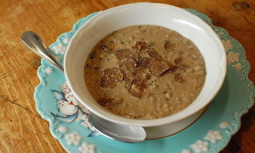 Рецепт супа-пюре из чечевицы и фасоли с трюфелем