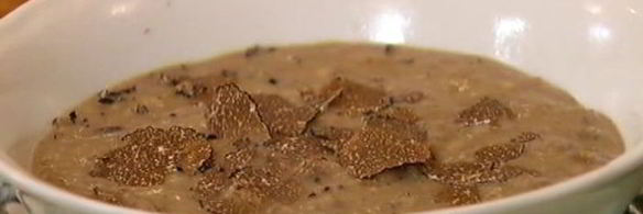 суп-пюре из чечевицы и фасоли с трюфелем