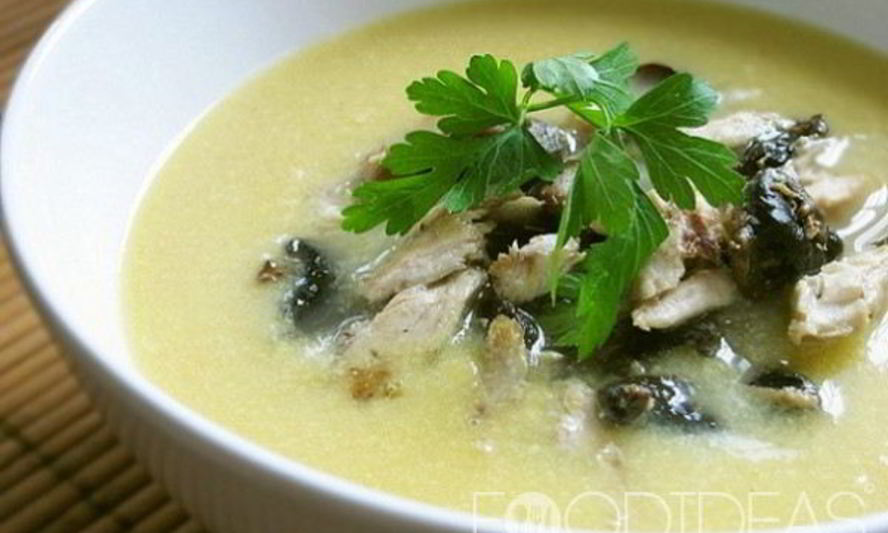 Рецепт супа-пюре из кабачков с курицей и грибами