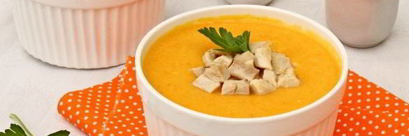 суп-пюре из моркови с курицей