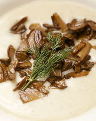 Суп-пюре из перловки с грибами