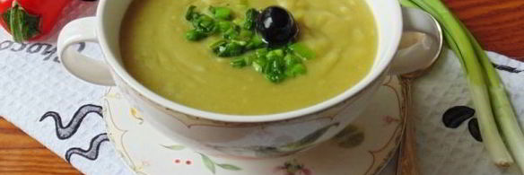суп-пюре из сухого зеленого гороха