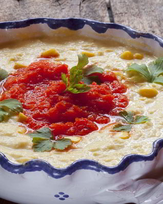 Суп-пюре из свежей кукурузы