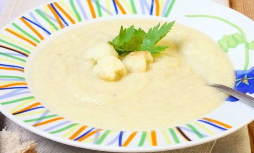Рецепт супа-пюре из цветной капусты со сметаной
