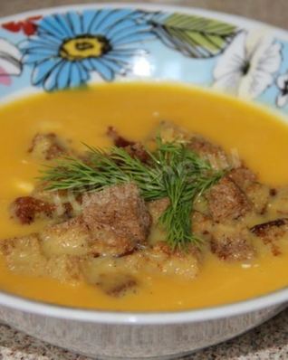 Суп пюре из тыквы с молоком