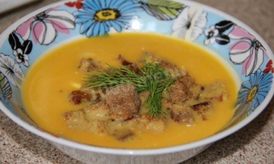 Рецепт супа пюре из тыквы с молоком