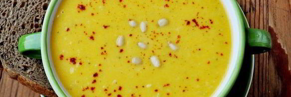 суп-пюре из тыквы с тахиной