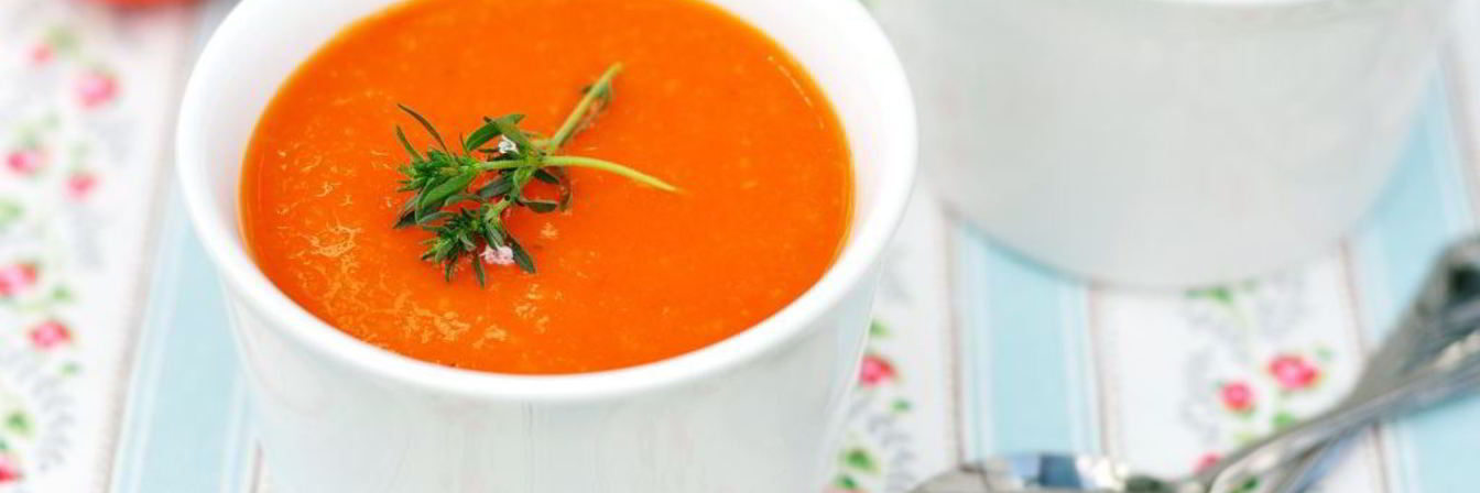 Суп-пюре из запеченных томатов