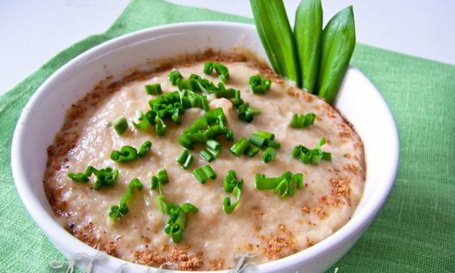 Рецепт супа-пюре с черемшой и мускатным орехом