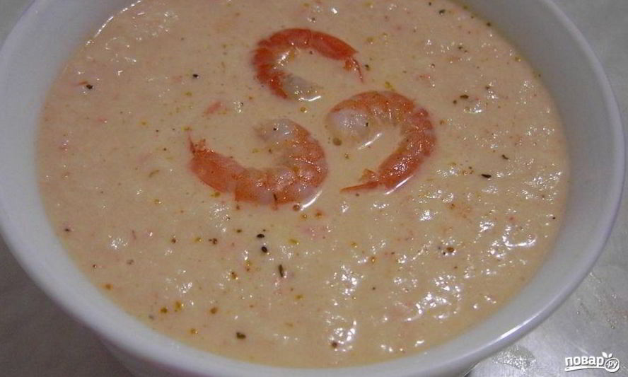 Рецепт супа-пюре с морепродуктами