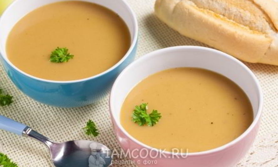 Рецепт супа-пюре с жареной картошкой