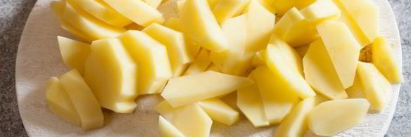 суп-пюре с жареной картошкой