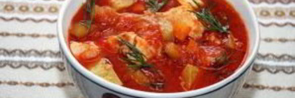 томатный суп-пюре с курицей