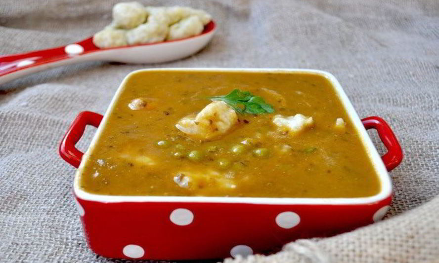Рецепт тыквенного супа-пюре с разноцветной чечевицей и картофельными клецками