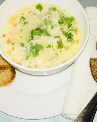 Суп с беконом и сливками