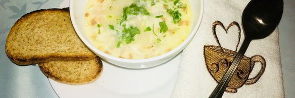 суп с беконом и сливками