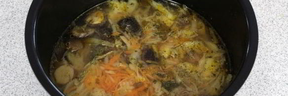 суп с грибами в мультиварке