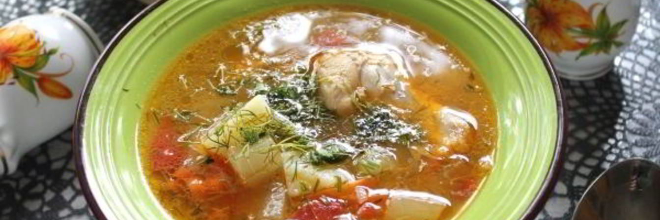 Суп с кабачком и курицей