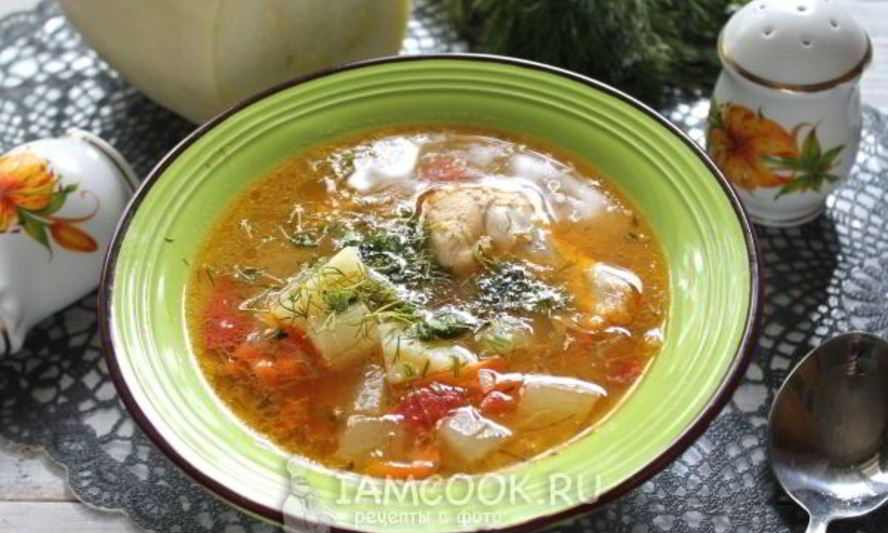 Рецепт супа с кабачком и курицей