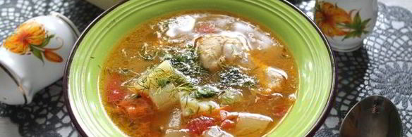 суп с кабачком и курицей