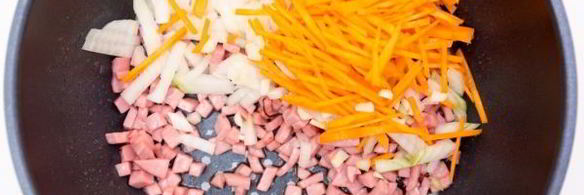 суп с колбасой и вермишелью