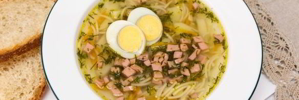 суп с колбасой и вермишелью