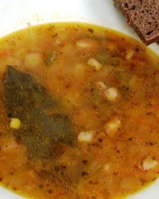 Суп с копченым мясом