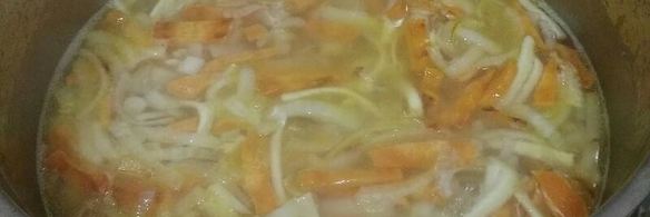 суп с куриной печенью