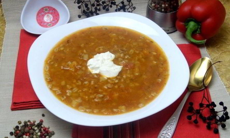 Рецепт супа с перловкой и томатами