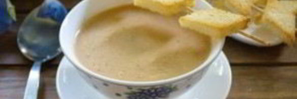 суп с запеченными баклажанами