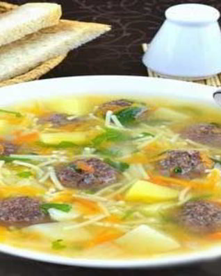 Сырный суп с фрикадельками