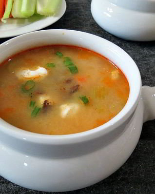 Сырный суп с копченой курицей