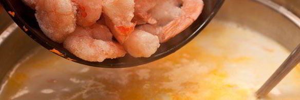 сырный суп с креветками