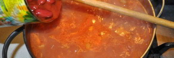 томатный суп с фасолью по-мексикански