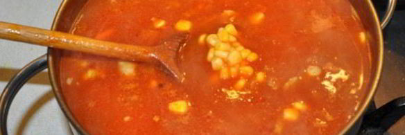 томатный суп с фасолью по-мексикански