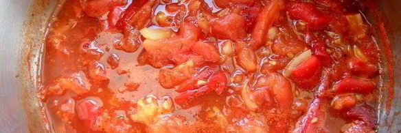 томатный суп с перцем и рисом