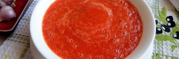 томатный суп с перцем и рисом